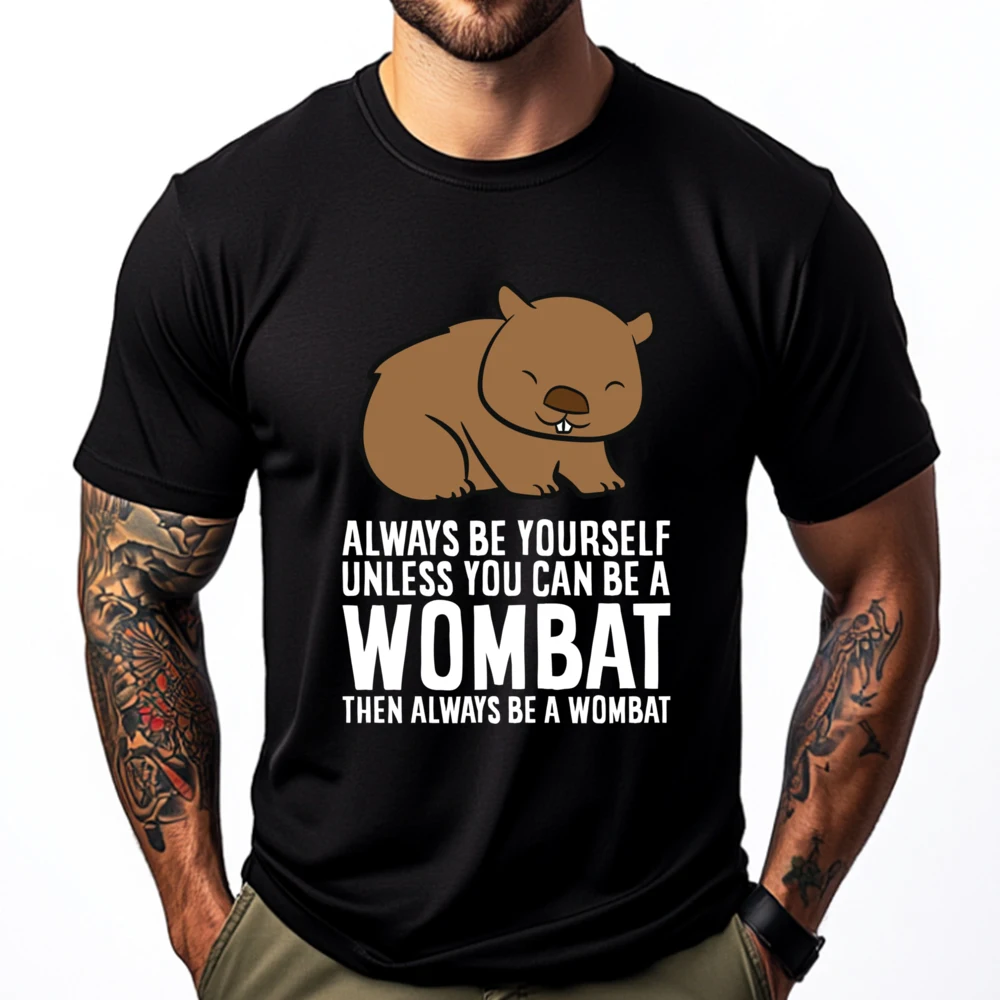 Wombat Costume Always Be Yourself Unless You Can Be A Wombat Plain T Shirts Wholesale Halloween Japan Style