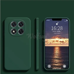 Liquid Silicone Rubber Phone Case - Sleek Protective Cover for RedmiNote 14 ProPlus (Black Green)