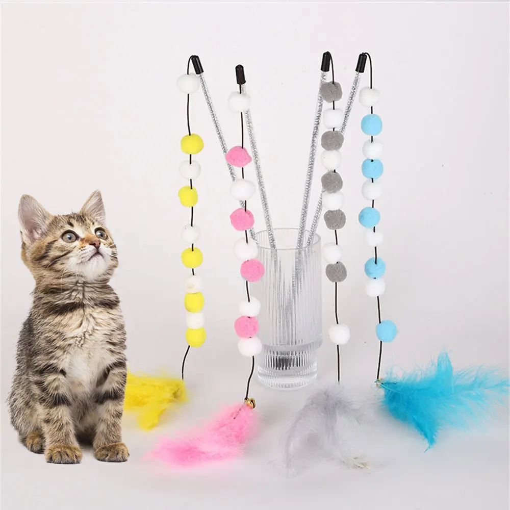 Title 14, Cat Baton Toy Featers Stick For Kittens Interac...