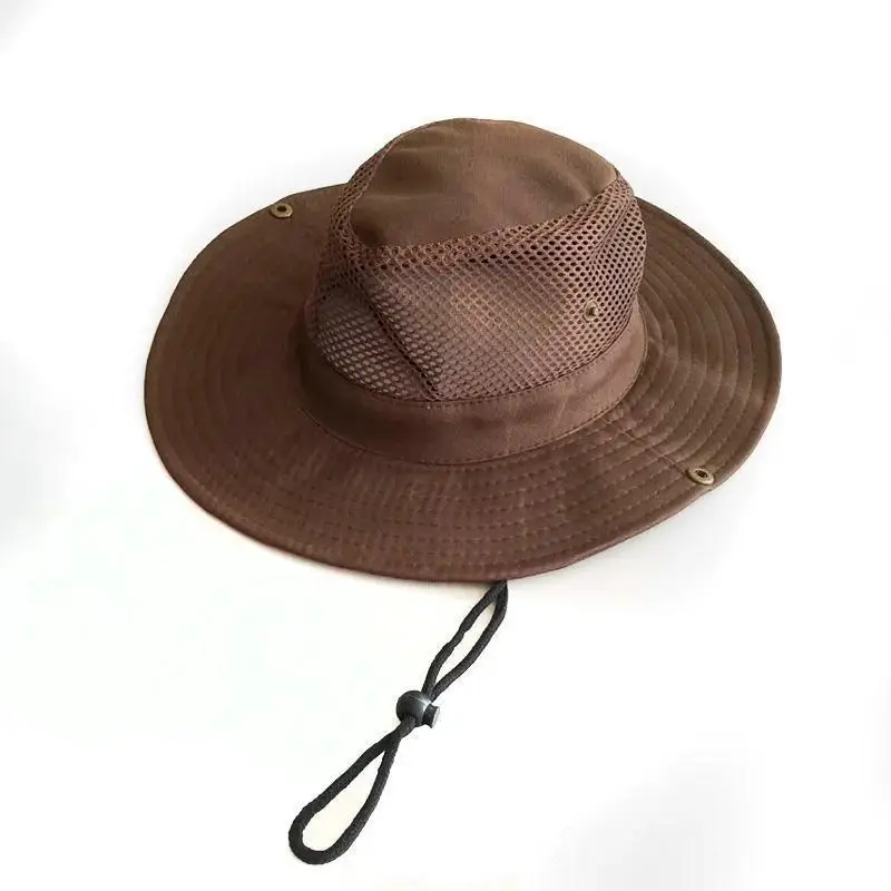Men Outdoor Sun Hat Knight Cap Wide Straw Beach Summer Autumn Tourism Hiking Sunhat Fisherman's Monochrome Matte Accessories