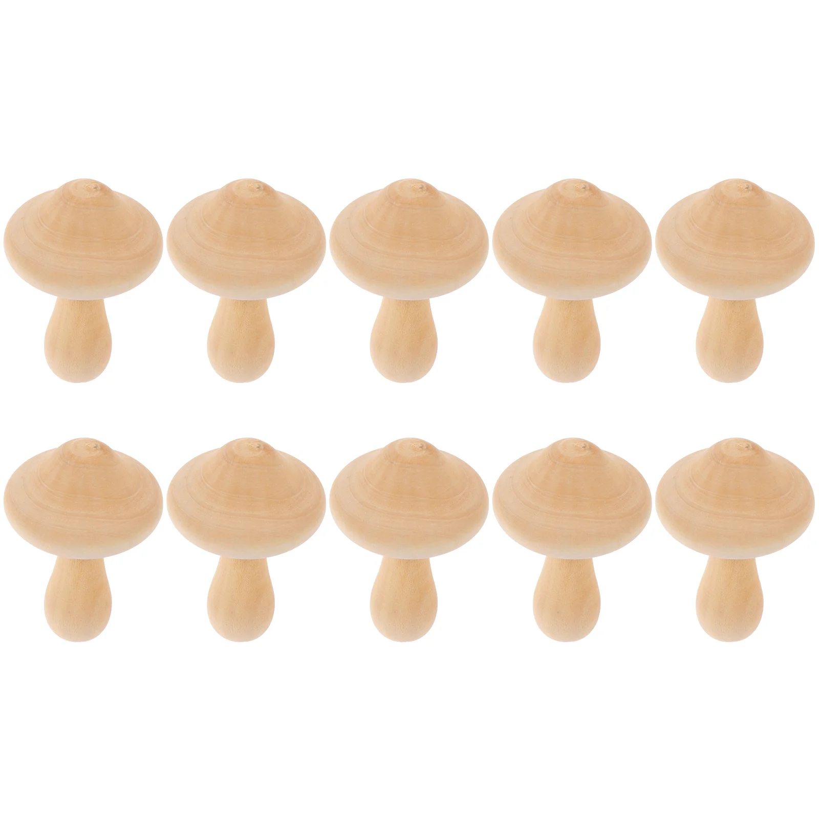 

10 Pcs Wooden Mushroom Painting Drawing Toy Gift DIY Simulated Ornaments Kids Graffiti