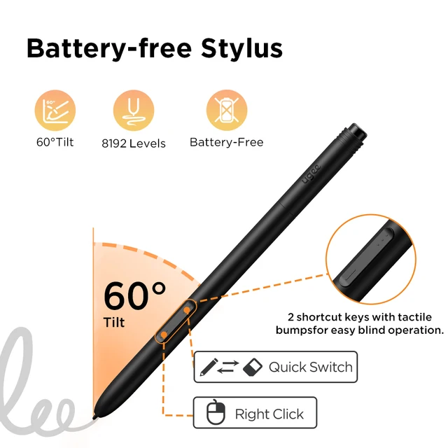 Ugee UE12 & UE12 Plus Drawing Tablet Graphic Table  Draw Display Digital Board Writing Pad Monitor for PC Windows Design Android 2
