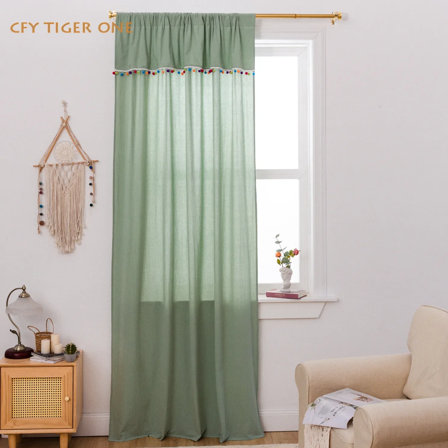 

Шторы из хлопка и льна в американском стиле, однотонные клетчатые комнатные окна, светонепроницаемые балдахины для роскошной спальни, гостиной