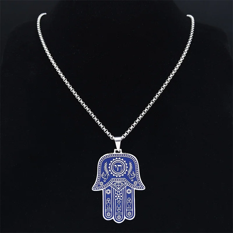 Hebrew Judaism Hexagram Jewish Stainless Steel Hamsa Hand Fish