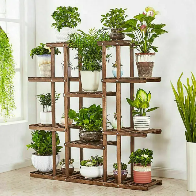 Wooden Plant Shelf Flower Wooden Plant Shelf Flower