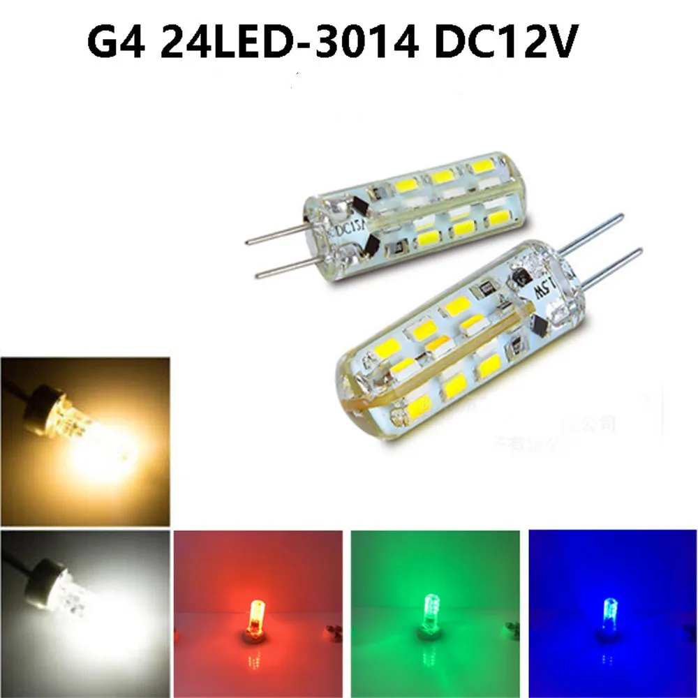미니 LED COB 램프 실리콘 전구, 에너지 절약 샹들리에 야간 조명, 2W, 3W, 레드, 블루, 그린, G4, AC DC, 12V 촛불 조명, 3 개/팩