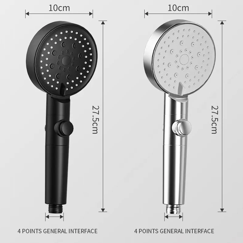 Water Saving Shower Head 6 Mode High Pressure Turbo Shower Adjustable Water Massage Eco Bathroom Accessories