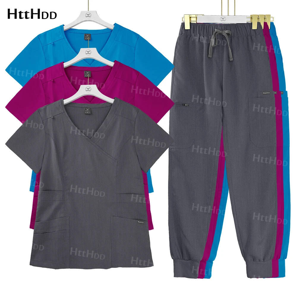 Hospital Uniforms Medical Accessories Operating Room Surgical Uniform Pediatric Clinical Work Wear High-quality Scrub Sets Women
