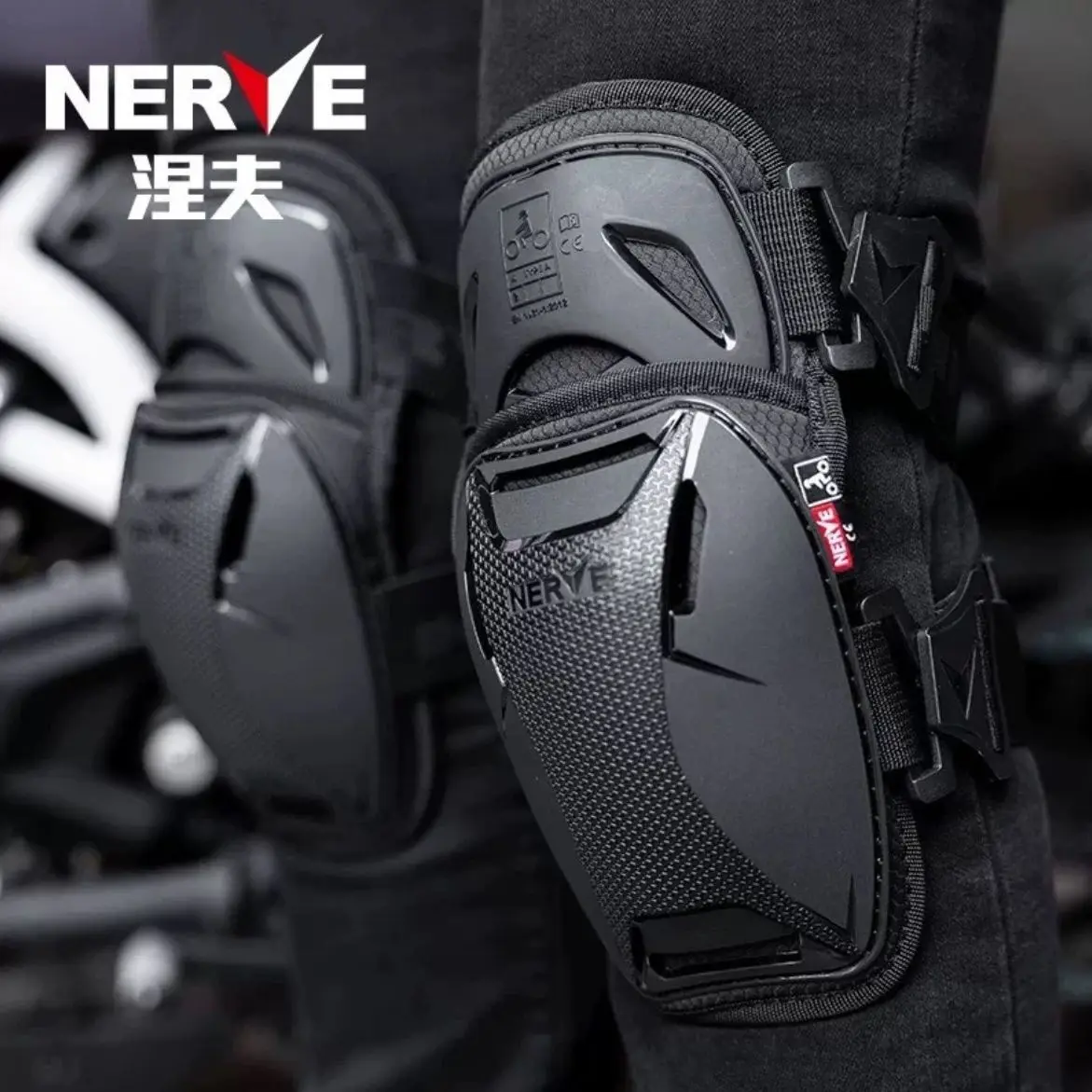 NERVE 오토바이 무릎 보호대 모토크로스 가드 보호대 CE2 레벨 오프로드 레이싱 라이딩 무릎 보호대 MTB 모토 조엘헤이라 안전 가드