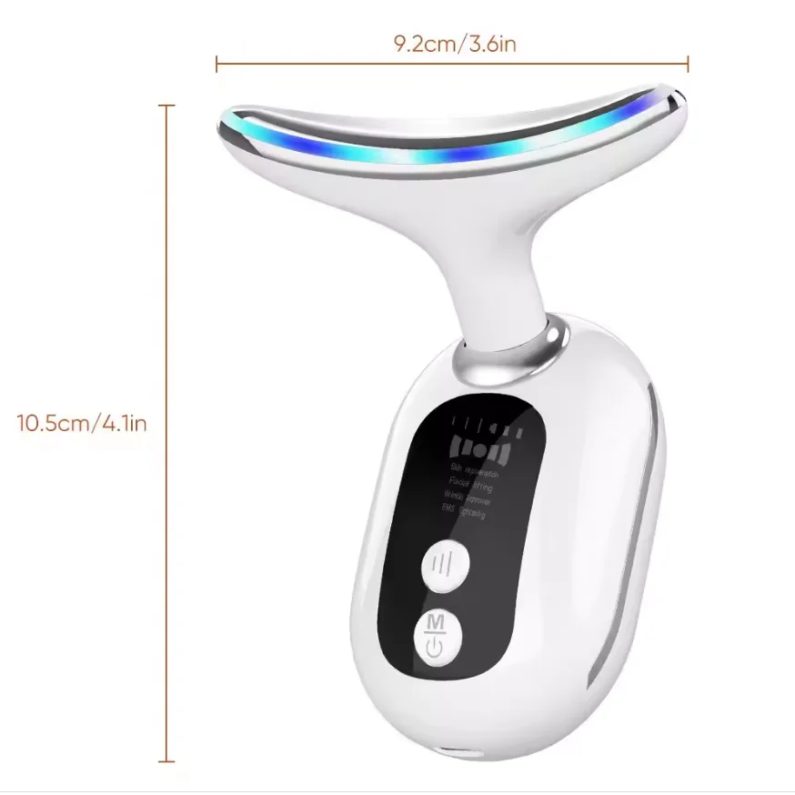 3 in 1 Facial Massager EMS Microcurrent Neck Face Lifting Device Red Light Photon Anti-aging Massager Skin Tightening Machine