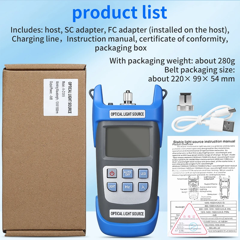A-C1315 Rechargeable Fibre Optic Light Sources OLS Fiber Optical Laser 1310 1550