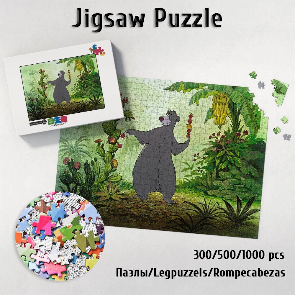 Disney Treasures From The Vault Baloo Jigsaw Puzzles Disney Cartoon Diy Large Puzzle Game Toys Gift Large Adult Jigsaw Hobbies