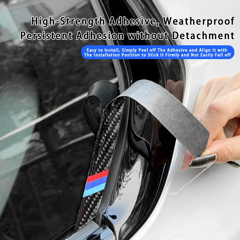 2PCS 실제 탄소 섬유 자동차 후면 창 보호 스트립 커버 스티커 BMW 3 시리즈 G20 2020-2026 용 자동차 액세서리