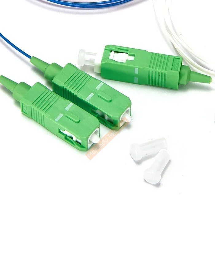 10 Pieces /Lot  fiber optic FBT splitter with connector SC APC 1x2 0.9mm unbalanced coupler 70/30 60/40 optional split ratio