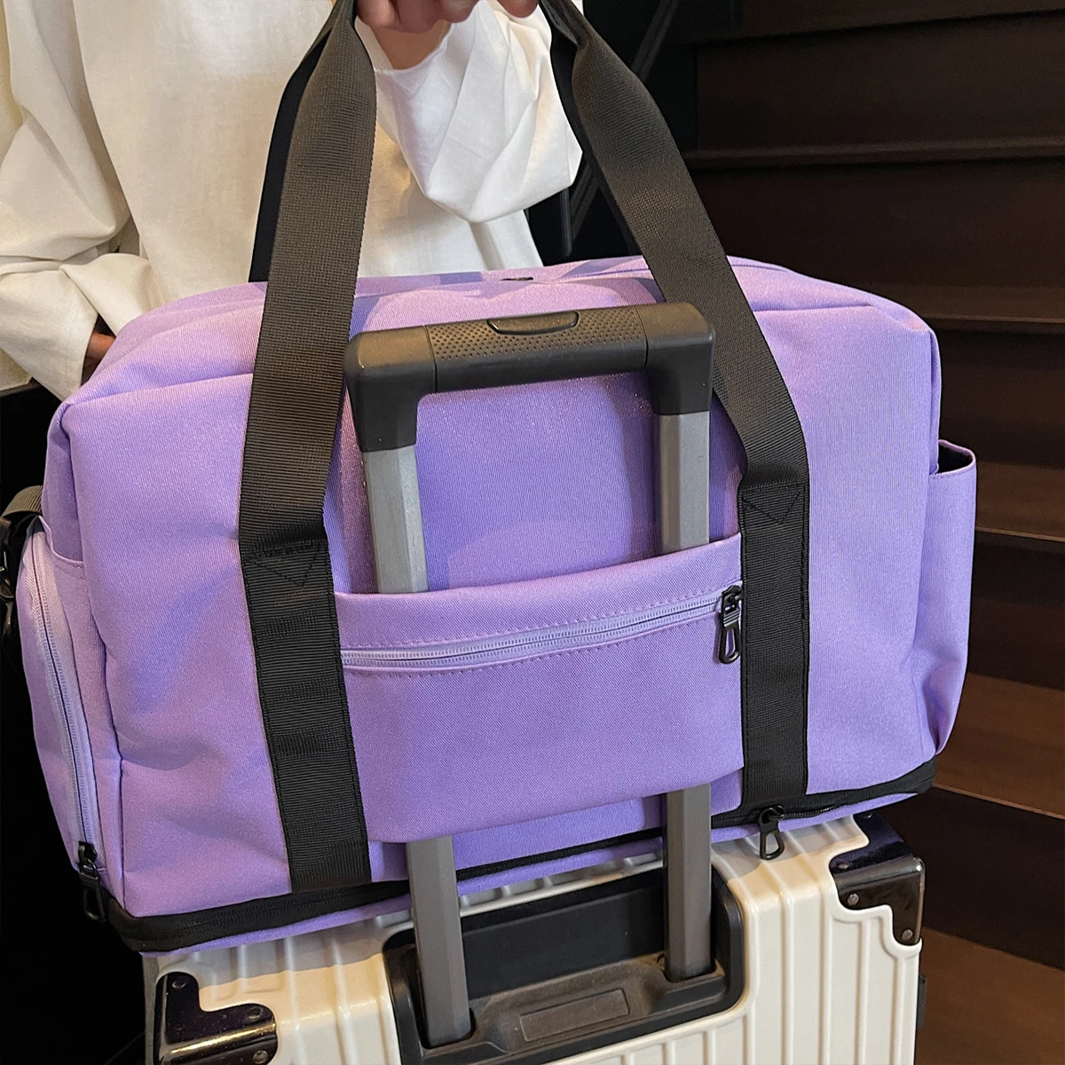 Short-Distance Fitness Bag for Men, Wet and Dry Separation Shoulder Bag, Cross-Body Multi-Functional Travel Bag, Women's Training Swimming Bag, Large Capacity