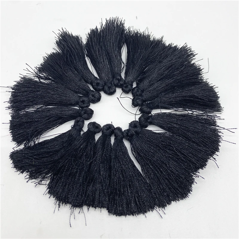 20 개/몫 4cm 폴리 에스터 작은 술 프린지 코튼 술 트림 바느질 커튼 액세서리 DIY 홈 웨딩 장식