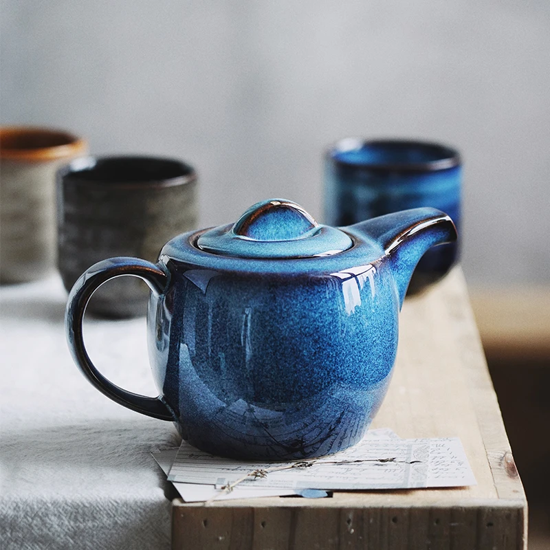 European Style Ceramic Coffee Pot Office Home Restaurant Tea Pot Heat Resistant Coffee Utensils