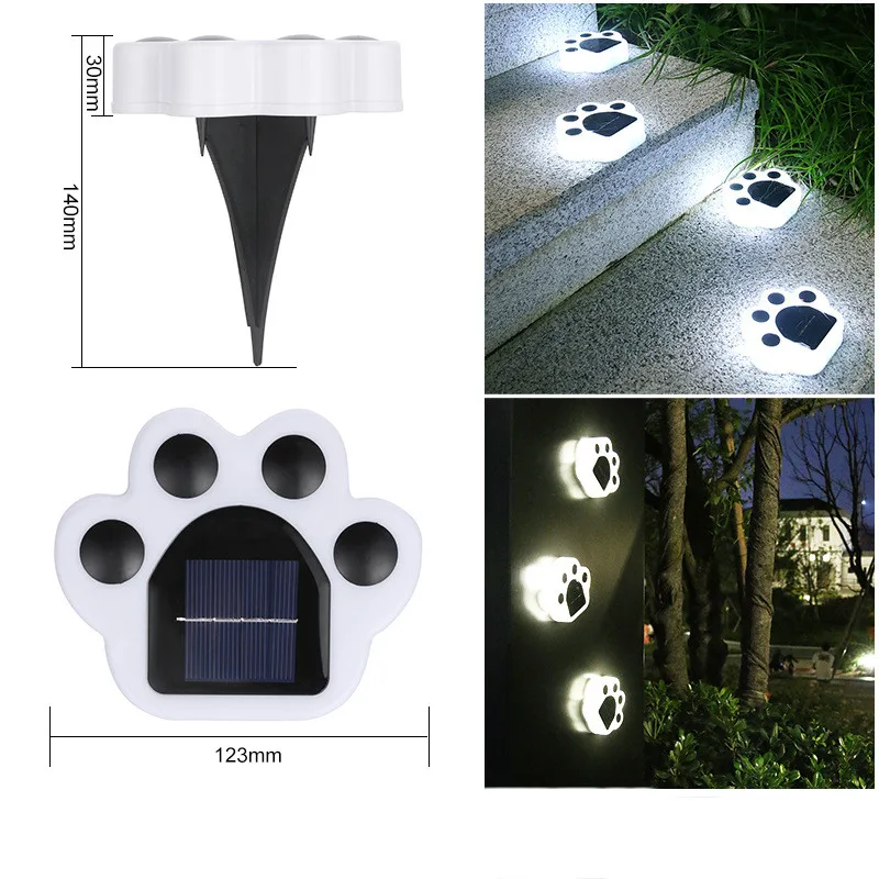 solar garden lights decorative Solar Outdoor Light  Cat Paw Lawn Light Garden Lighting Paw Lamp Pathway Lawn Yard Outdoor Decorations Foot Print Solar Light solar led flood lights Solar Lamps