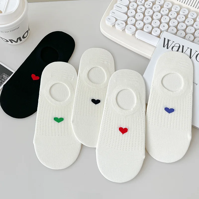 Calzini Da Barca Bianchi Calzini Estivi Da Donna Sottili Antiscivolo Bassi E Poco Profondi Calzini Invisibili Estivi D'Amore