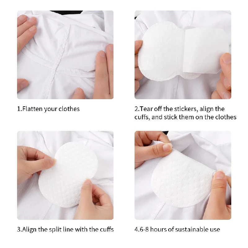 Underarm Pads Dress Clothing Perspiration Deodorant Pads Armpit Care Sweat Absorbent Deodorant 10-50pcs/set For Women Men underarm sweat pads