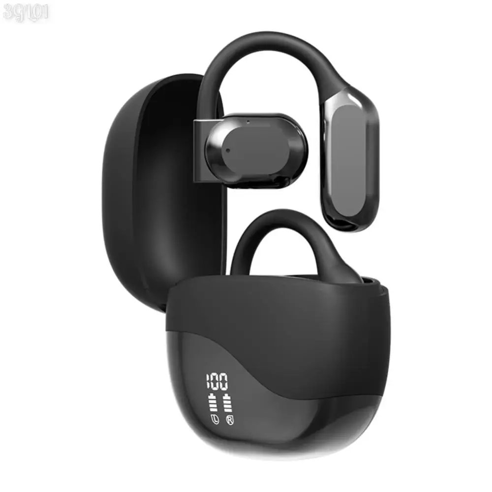 Real Time AI Translator Earbuds Bluetooth-Compatible 5.4 Ear Hook Smart Voice Translator Headset for Business Travel