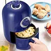 1L Capacity Oil Free Deep Fryer French Fries Chicken Frying Machine Time and Temperature Adjustable Smokeless Mini Bake Oven 6