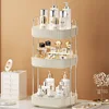 2/3 Layers Light Luxury Makeup Organizer 360° Rotating Desktop Cosmetic Storage Shelf Bathroom Organizer Skincare Rack 3