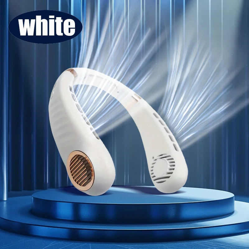 مروحة رقبة محمولة من JKUOO - سيليكون ناعم 5 سرعات...