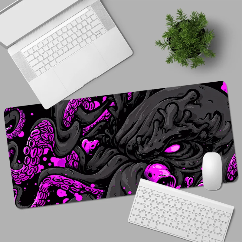 Grande Gamer Mousepad Tapete de Teclado Tapete de Mesa Monstro Octopus pc hd Desk Mats Empresa Oni Mouse Pad 900x40cm Presente