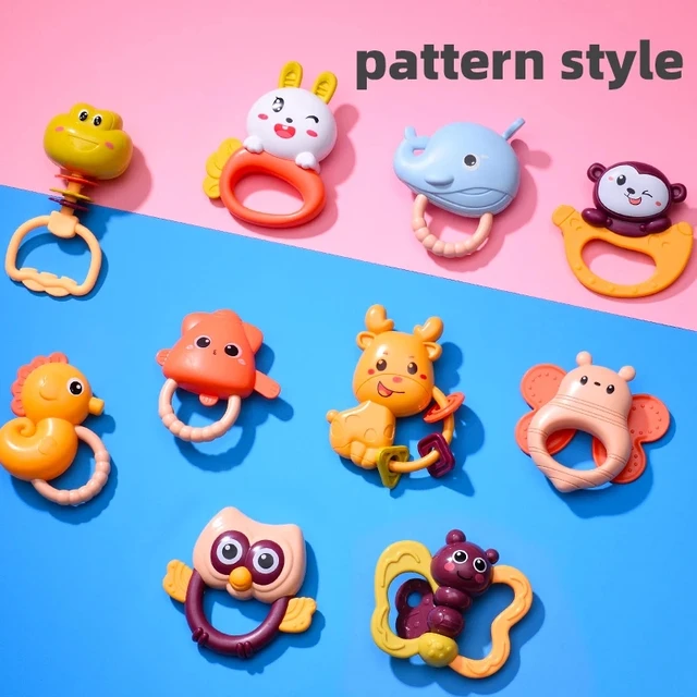 Rabbit Rattle/9pcs 10pcs Monkey Rattle To Coax Newborn Set Made Of ABS Plastic And Silicone Teether 2