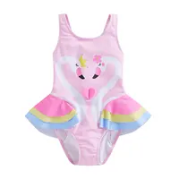 Citgeett Summer Kid Girls Swimsuit Sleeveless Print Beach Ruffle Bodysuit Swimwear Clothes 6