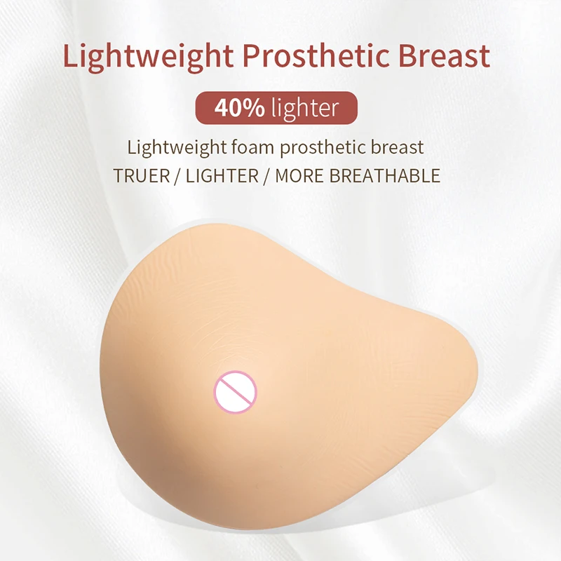 LERVANLA Silicone Breast Form for Mastectomy Women Fake Chest Light Weight Breathable Armpit Resection Make Up