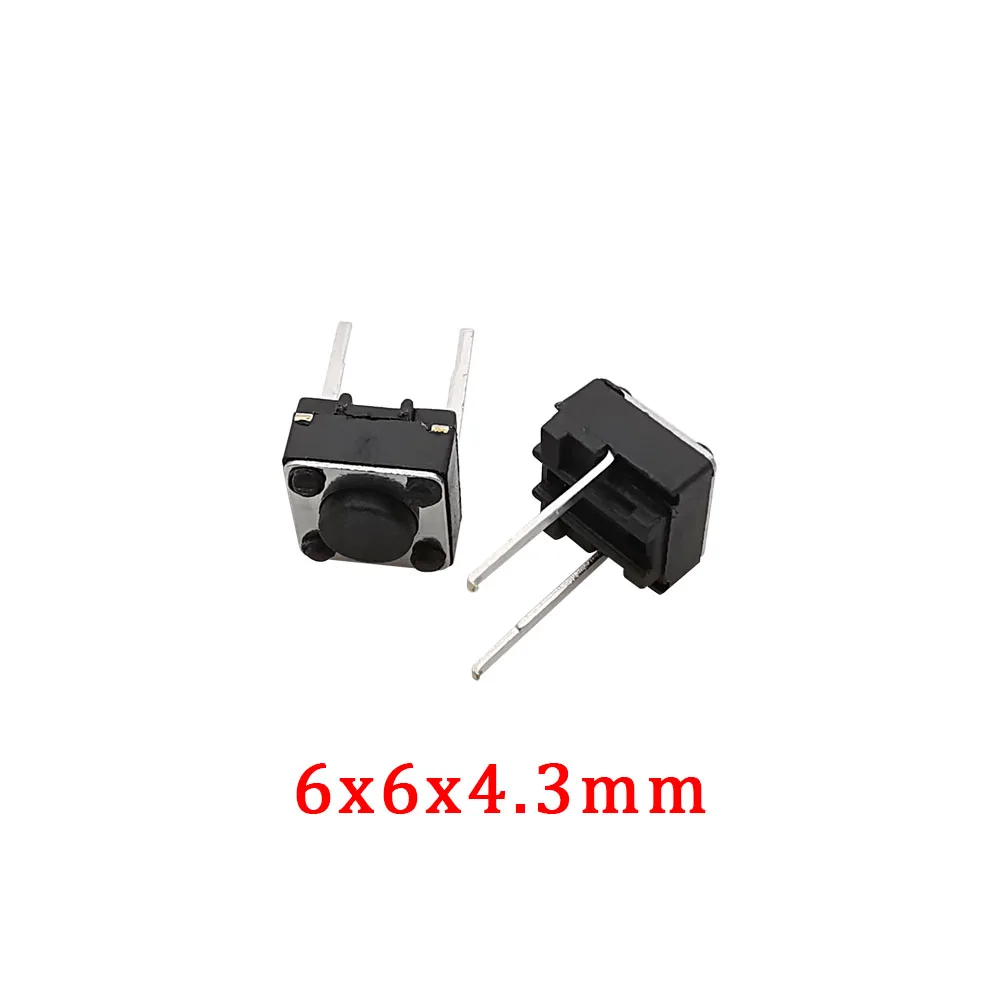 20/50/100 Stuks Micro Tactile Switch Momentary Tact DIP-schakelaar 2Pin 6x6mm Micro Touch Drukknop Hoge 5mm 6mm 7mm 8mm 9mm