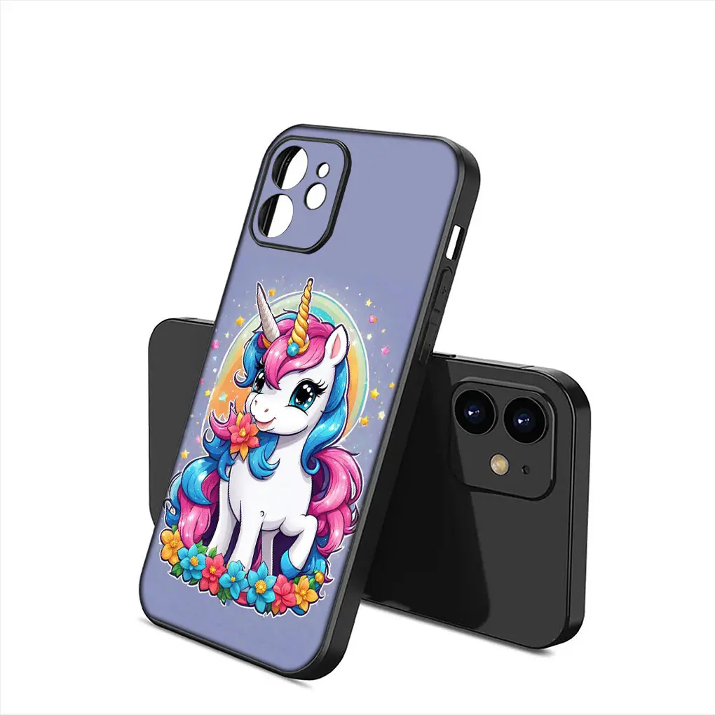 Whimsical Unicorn Cartoon Horse Soft Silicone Phone Case