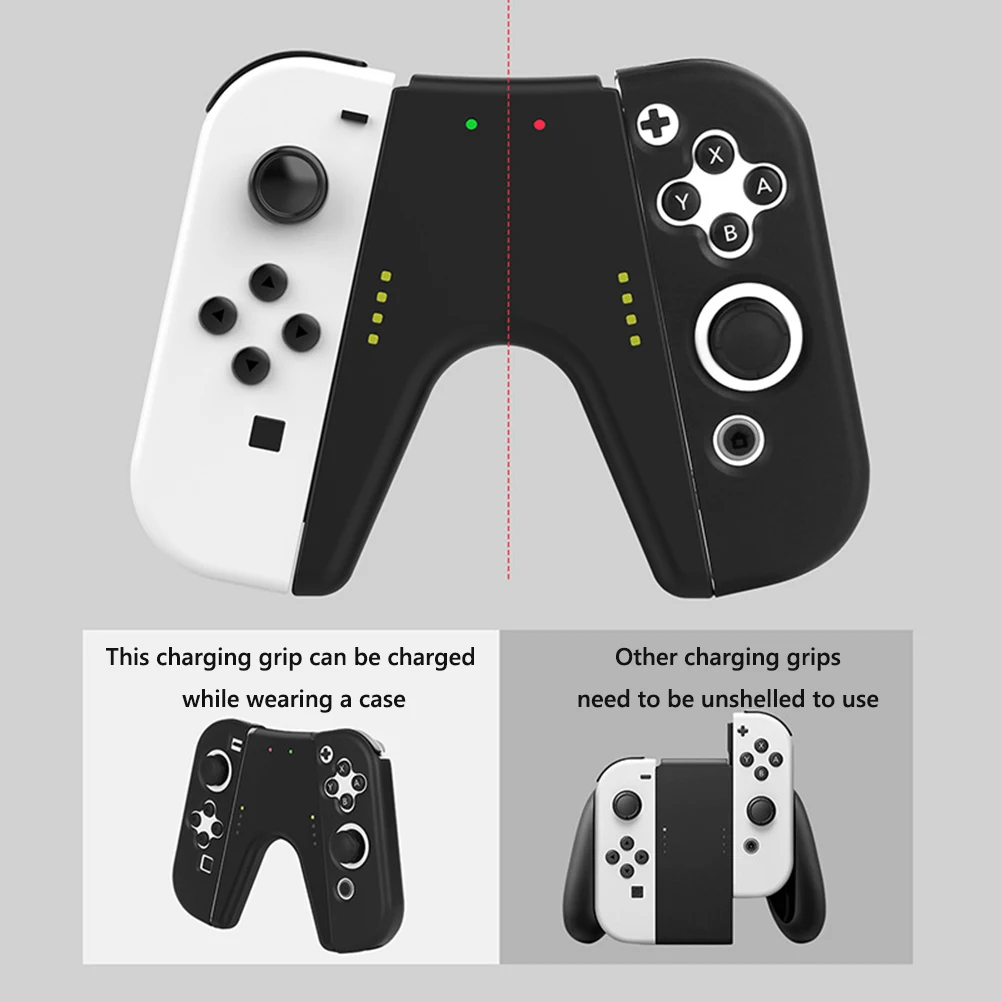 V-oblikovani nosač ručke za punjenje igara prikladan za Nintendo Switch / Switch OLED gaming Controller, stanica za punjenje 2022. Novo_voghion.com