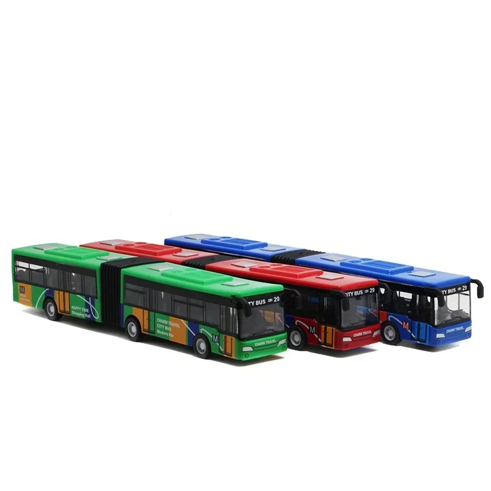 City Express Bus Double Buses Diecast Vehicles Toys Funny Pull Back Car Children Kids Gifts 1:64 Alloy City Bus Model Vehicles 6
