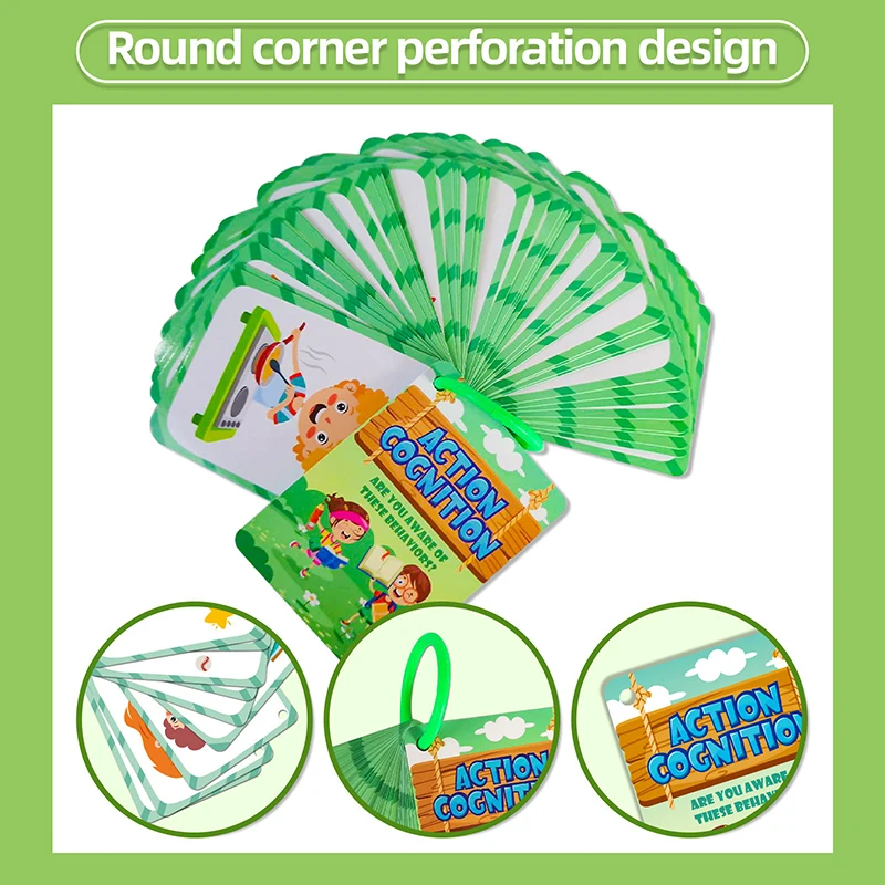Hot Kids Action Cognition Cards Funny Q&A Learning Classroom Interaction Aids English Teaching Educational Toys Christmas Gifts 3