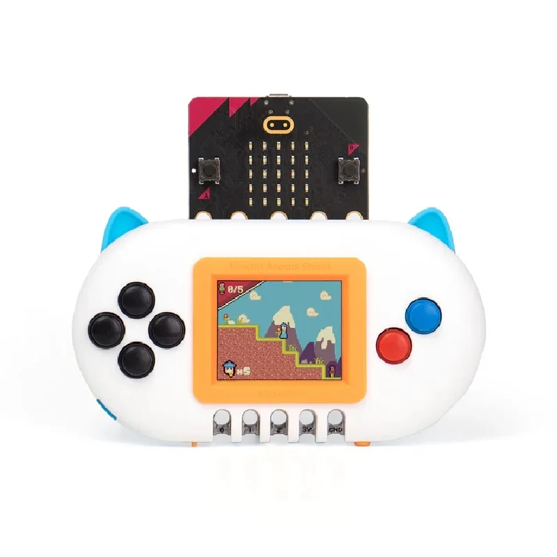 KittenBot Newbit Arcade Shield V2 Upgraded Expansion Board for Micro:bit V2 Programmable Gamepad with Stylish Case micro bit case