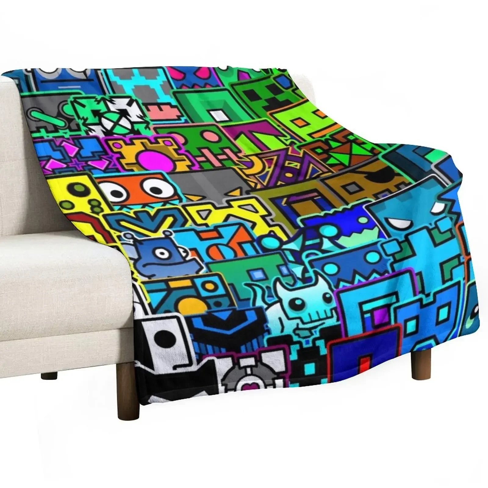 

geometry pattern Throw Blanket Plaid on the sofa Flannels valentine gift ideas Blankets