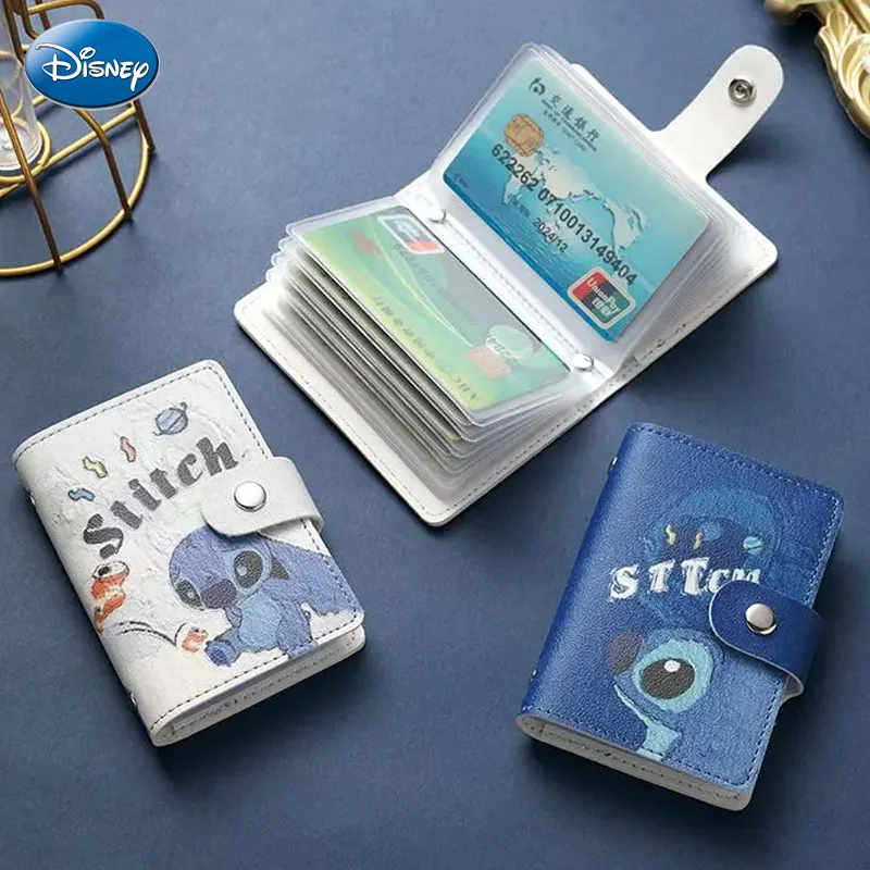 

Сумка для банковских карт Disney, зажим для удостоверения личности и кредитных карт с мультяшным аниме, кожаный, Для водительских прав, подарок на Рождество