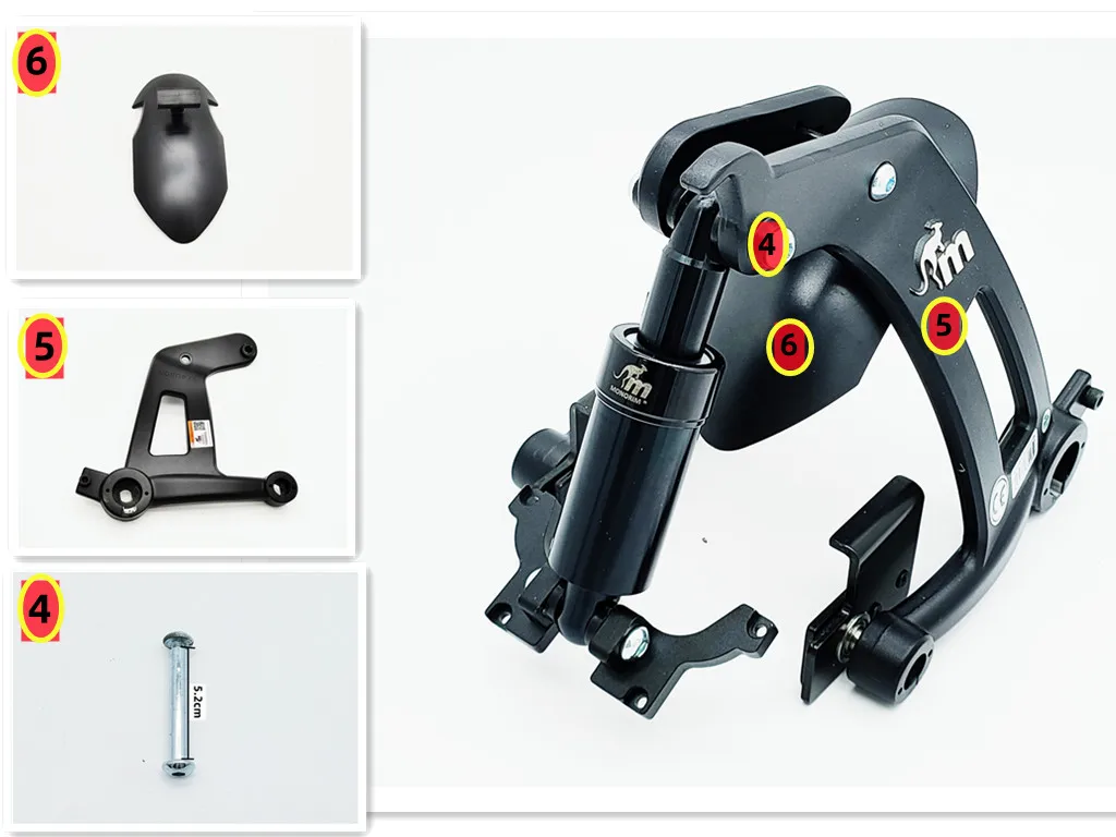 Monorim Genuine Rear Suspension Kit Parts For Ninebot Max G30 G30D G30LP Monorim Rear Shock Absorber Accessories