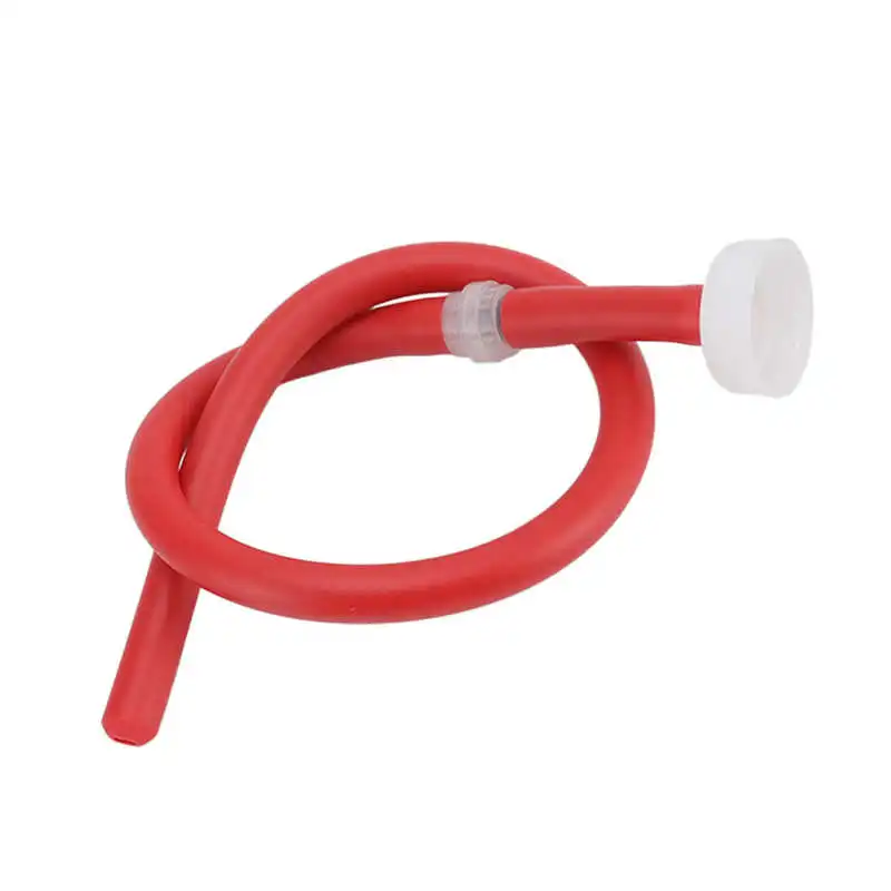 Enema Cleaning Tube Silicone Nozzle Anal Bowel Cleansing Enema Hose 50cm Red with Bottle Connector Cleaning Hose