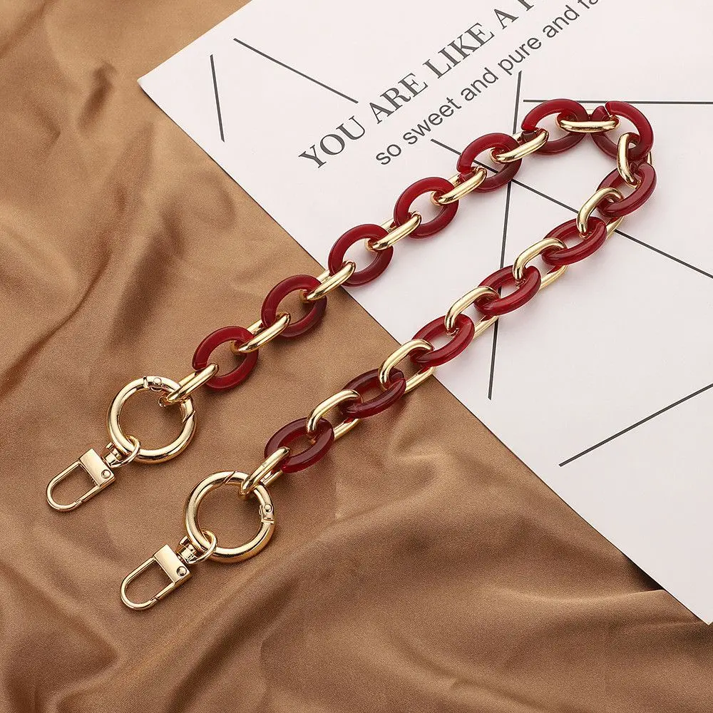Bag Straps Acrylic Replaceable Detachable Purse Handbag Chain Strap Resin Crossbody Shoulder Diy Accessories