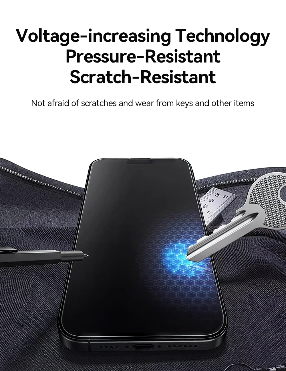 Joyroom 1/2/3pcs HD Glass Screen Protector for iPhone 16 15 Pro Max Fall-proof Full Screen Tempered Glass Protection for iPhone