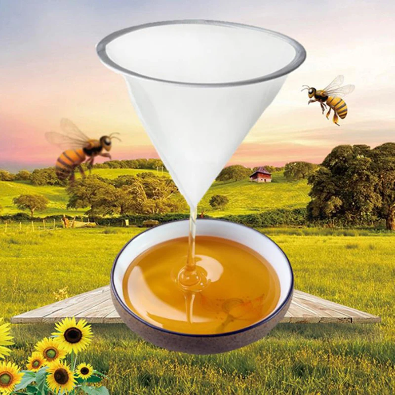 

1pc White 35CM Nylon Honey Strainer Net Ultra-fine Impurity Filter Cloth Beekeeping Tool Funnel