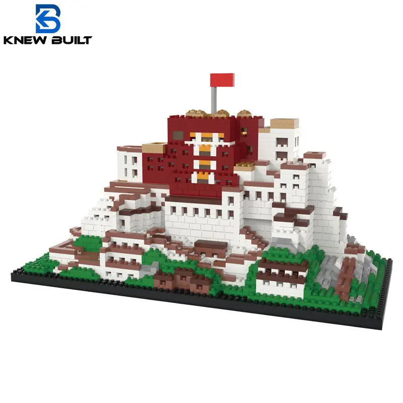 

KNEW BUILT 3 Size Potala Palace 3D Plastic Model Construction Building Blocks for Adults Micro Brick Toys Kit Assemble Kids Gift