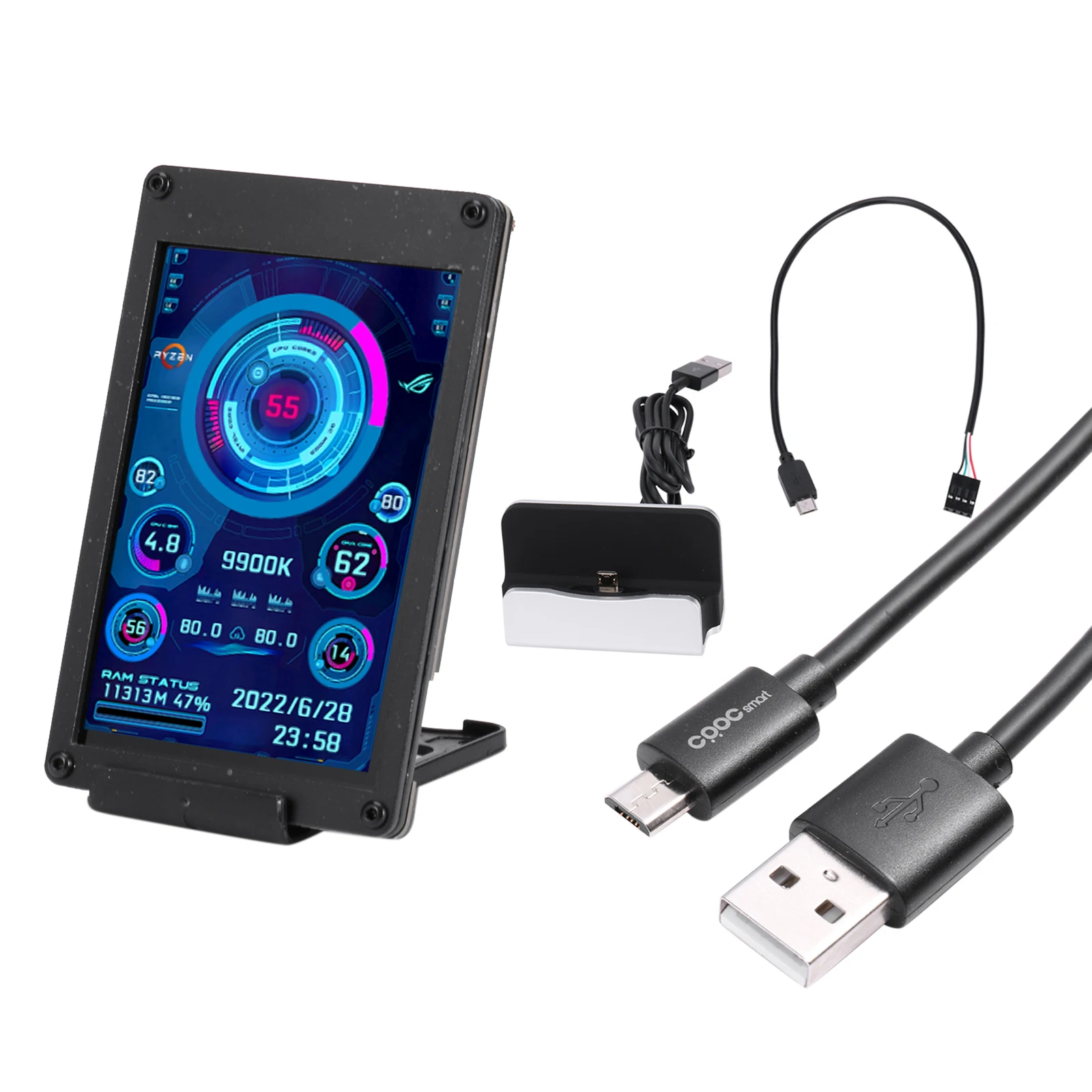  USB  ȭ ÷ 3.5 ġ, IPS ȭ µ ͸ ÷, 4PIN 2.54 -USB Male, Windows linux