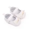 0-18months Baby Girls Bowknot Flats Soft Sole Shoes Non-Slip Princess Wedding Dress Walking Shoes For Newborn Girls 3