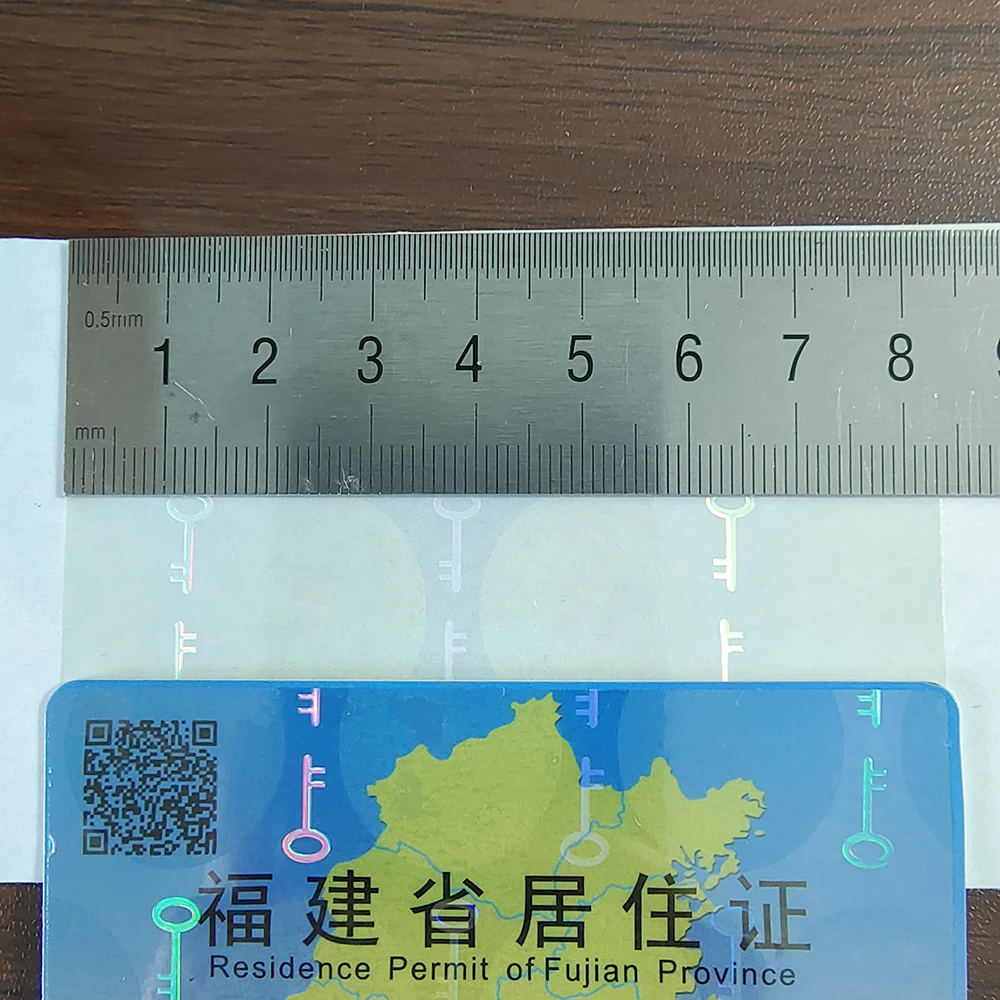 10PCS Hologram Card Overlays Security Sticker Authenticity Genuine Seal Teslin ID Badge Anti-fake Secure Skin Anti-counterfeit