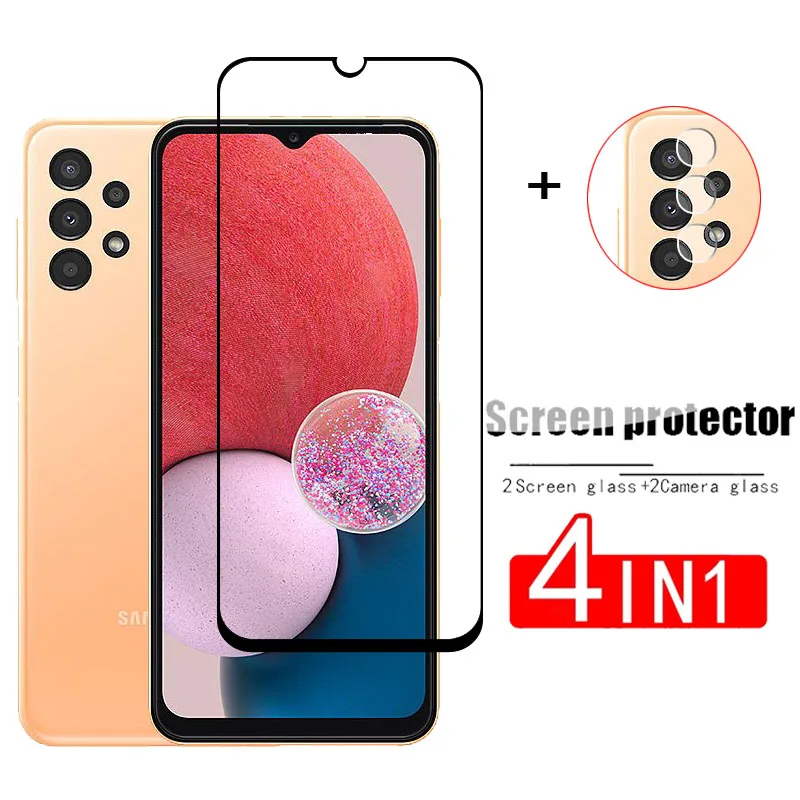 Vetro A Copertura Totale Per Samsung Galaxy A13 Vetro Temperato Per Samsung Galaxy A13 A12 4G Pellicola Proteggi Schermo Per Samsung A13